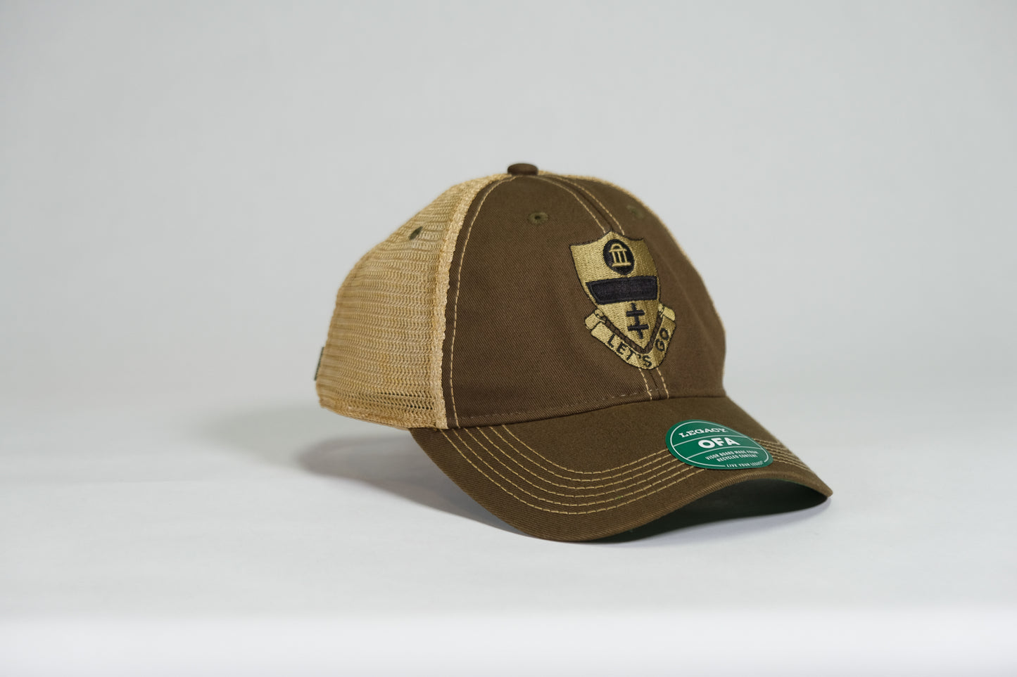 325th Airborne Infantry Regiment (AIR) DUI, 82nd Airborne Division Patch Embroidered Olive Drab Old Faithful Trucker Cap - Shamrock Collective