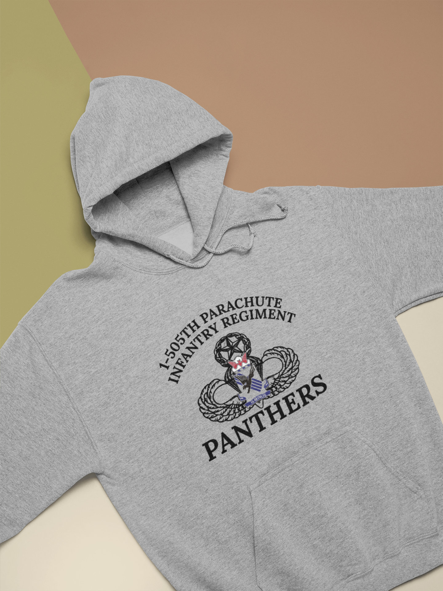 1-505 PIR PT Hoodie - 82nd Airborne Panthers Hoodie - H-Minus US Army Military Physical Fitness Hooded Sweatshirt - Shamrock Collective