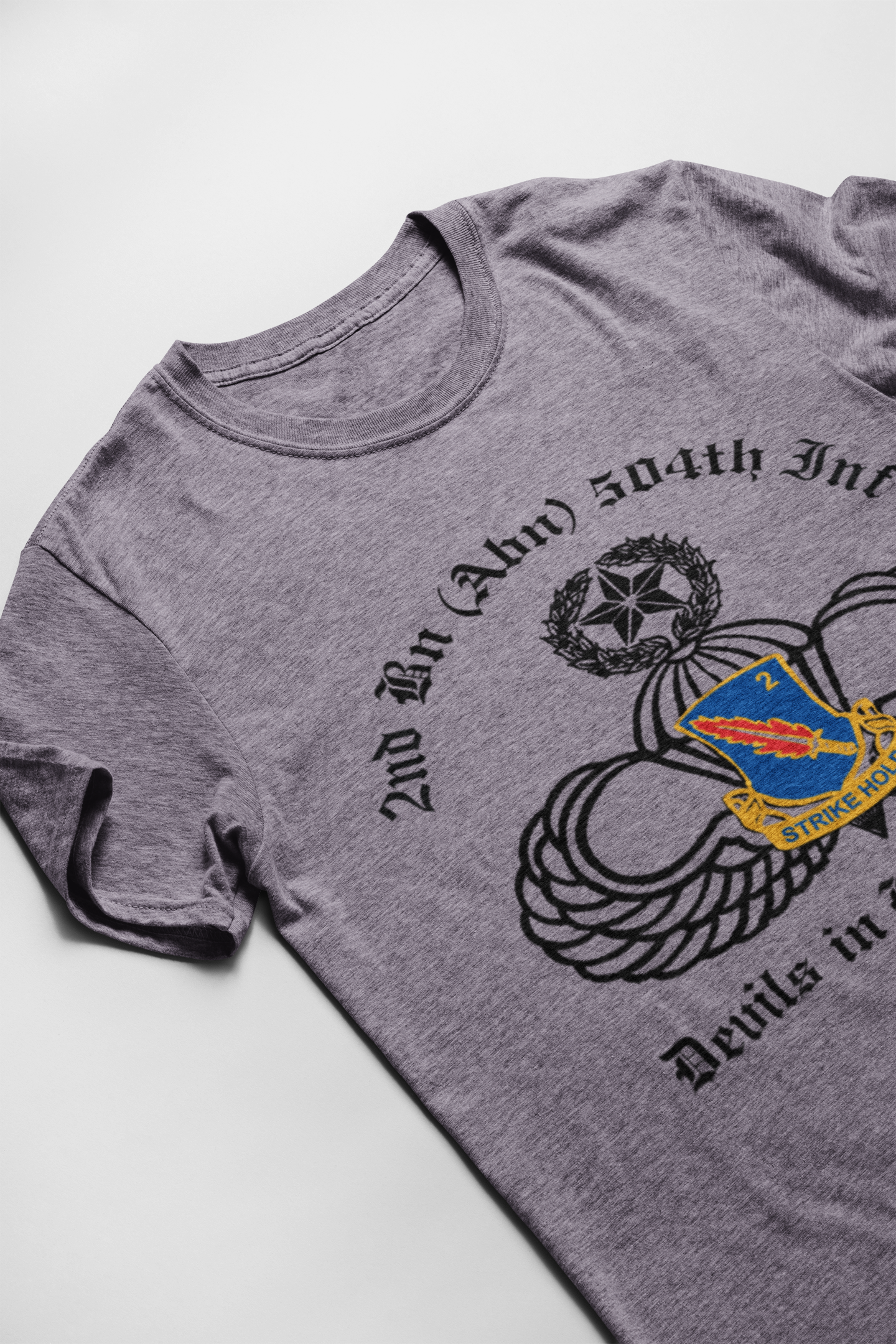 2-504 PIR White Devils PT T-Shirt - US Army 82nd Airborne Division Recreated Physical Training Tee - Shamrock Collective