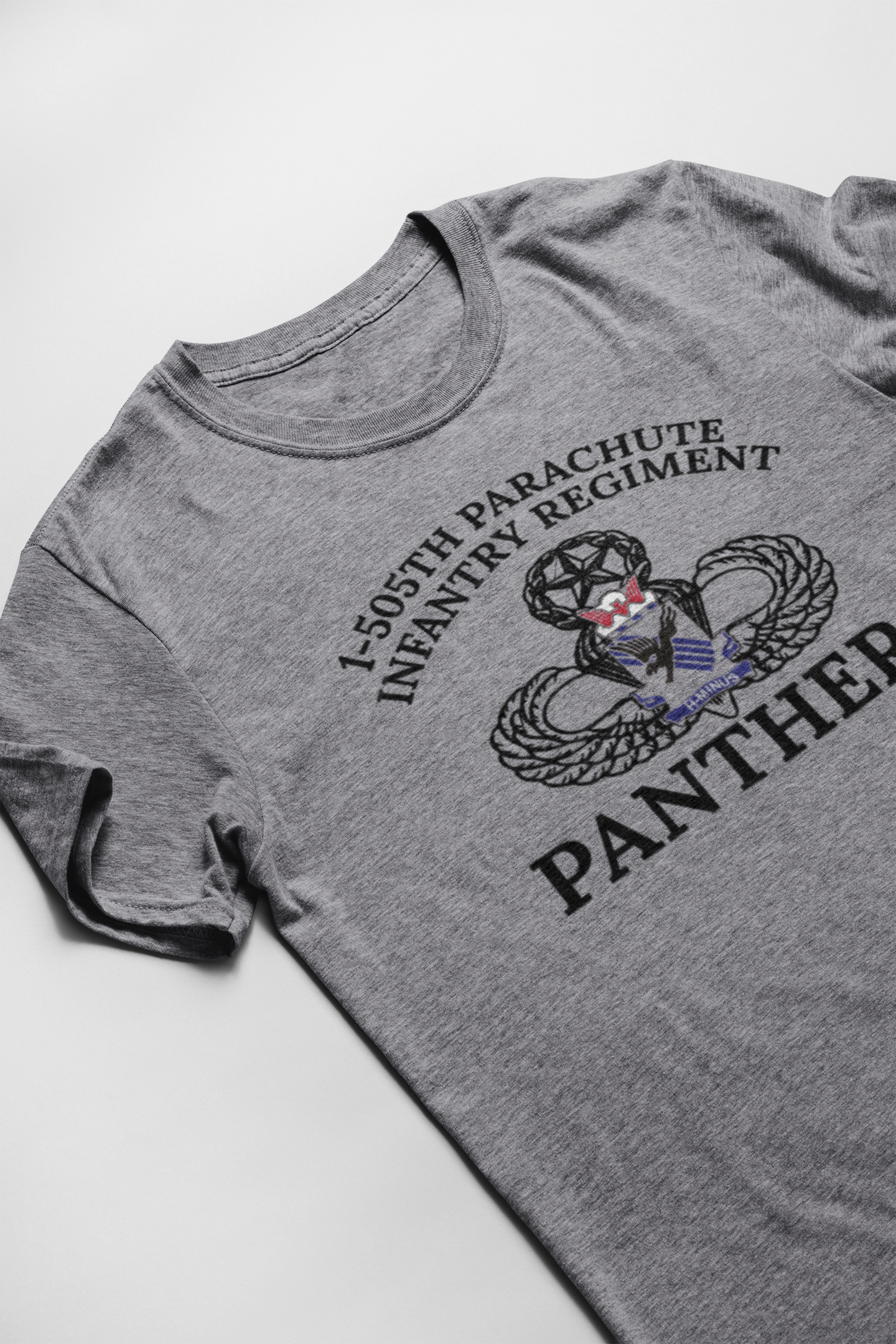 1-505 PIR PT Shirt - 82nd Airborne Panthers T-Shirt | H-Minus US Army Military Physical Fitness - Shamrock Collective
