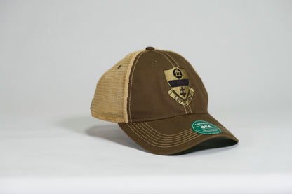 325th Airborne Infantry Regiment (AIR) DUI, 82nd Airborne Division Patch Embroidered Olive Drab Old Faithful Trucker Cap - Shamrock Collective