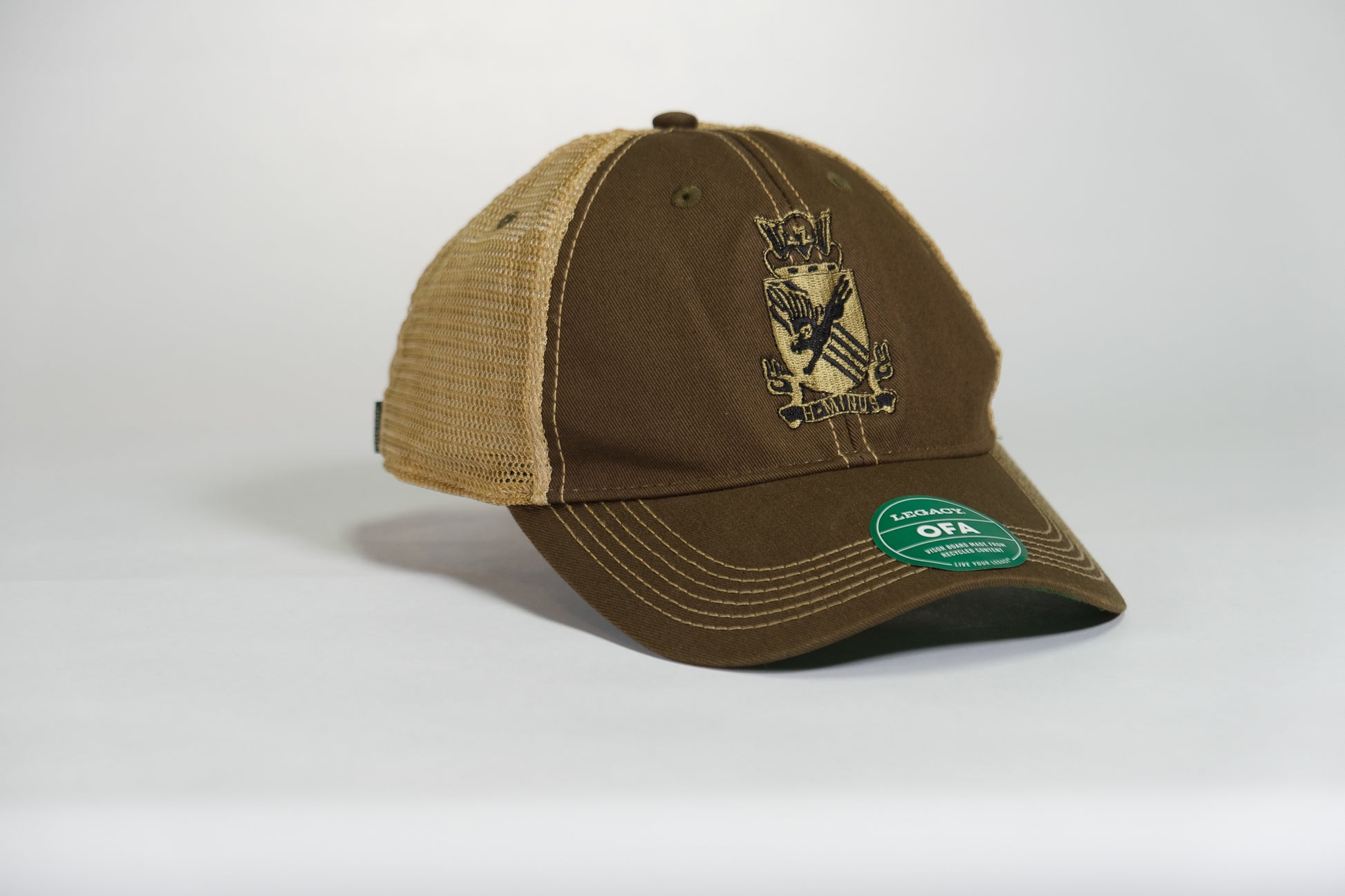 505th Parachute Infantry Regiment (PIR) DUI Crest in Olve Drab Side View