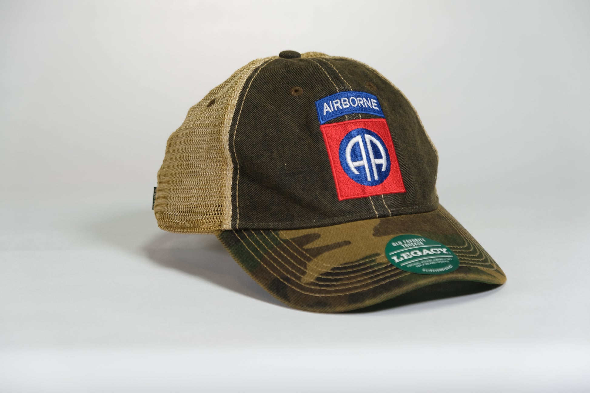 82nd Airborne Division Patch Embroidered Full Color Old Faithful Trucker Cap - Shamrock Collective