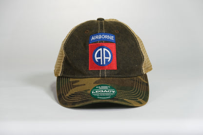 82nd Airborne Division Patch Embroidered Full Color Old Faithful Trucker Cap - Shamrock Collective