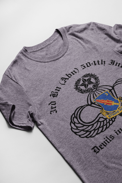 3-504 PIR Blue Devils PT T-Shirt - US Army 82nd Airborne Division Recreated Physical Training Tee - Shamrock Collective