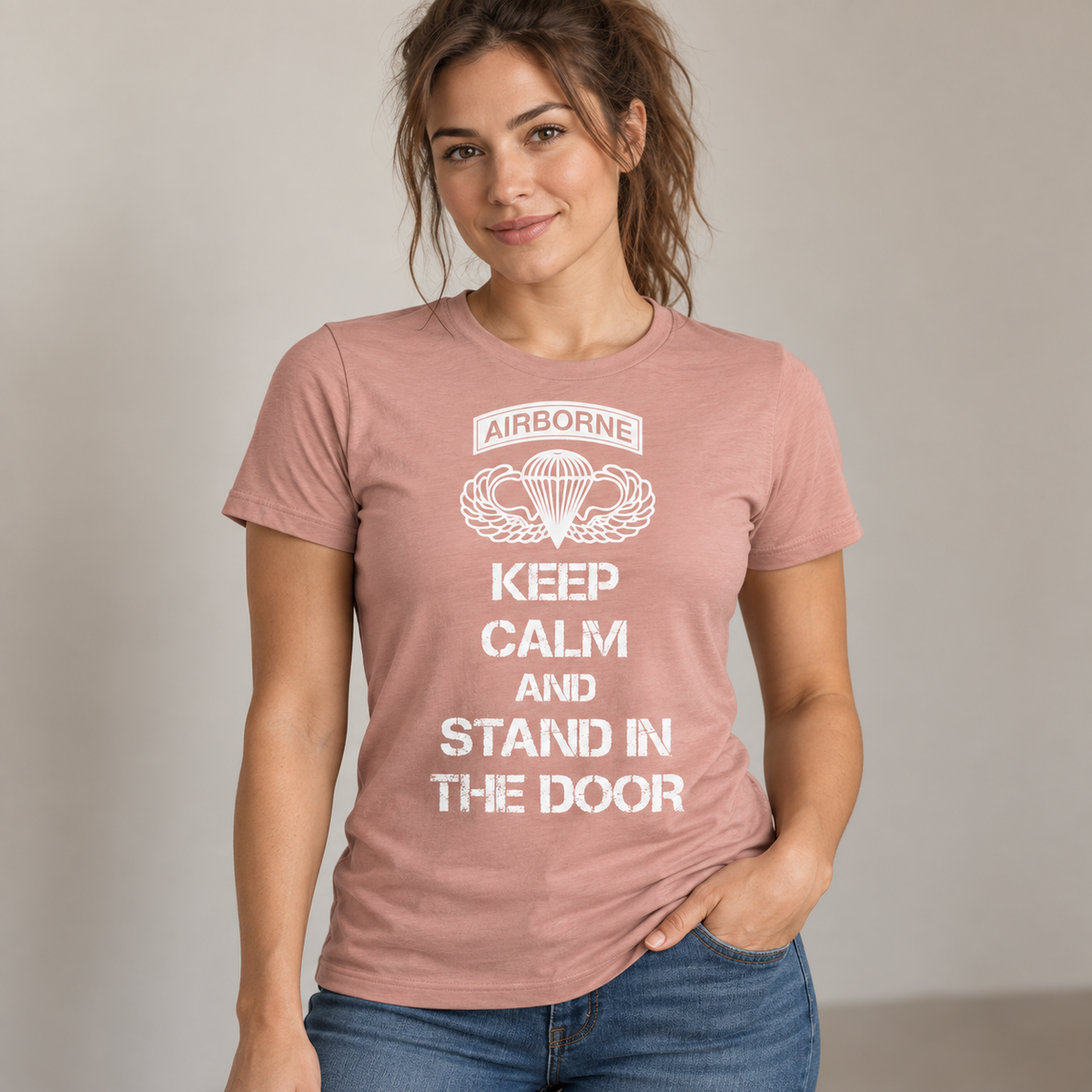 Keep Calm and Stand in the Door T-Shirt | Airborne Women’s Tee