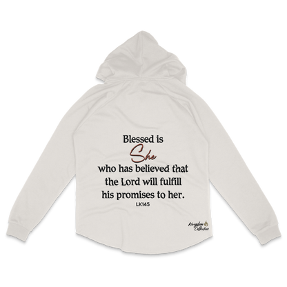 Blessed is She Women's California Wave Hooded Sweatshirt | Christian Hoodie | Ministry Apparel - Shamrock Collective