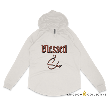 Blessed is She Women's California Wave Hooded Sweatshirt | Christian Hoodie | Ministry Apparel - Shamrock Collective
