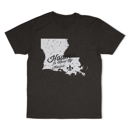 Houma Is Where My Heart Is T-Shirt | Louisiana Collection | Terrebonne Parish - Shamrock Collective