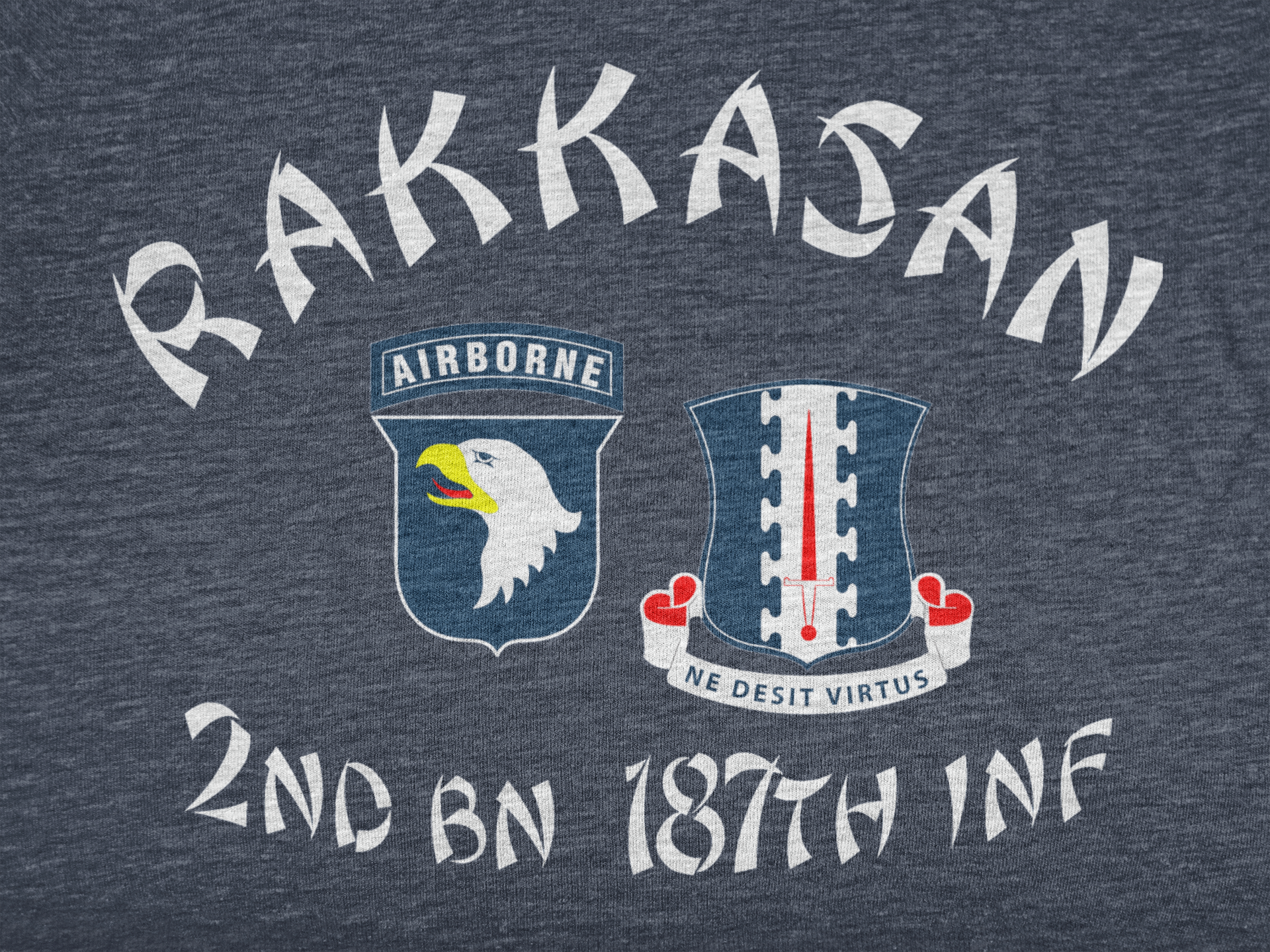 2nd Battalion 187th Infantry Regiment (2-187) Rakkasan Raiders PT T-Shirt | Fort Cambell, KY 101st Airborne Division - Shamrock Collective