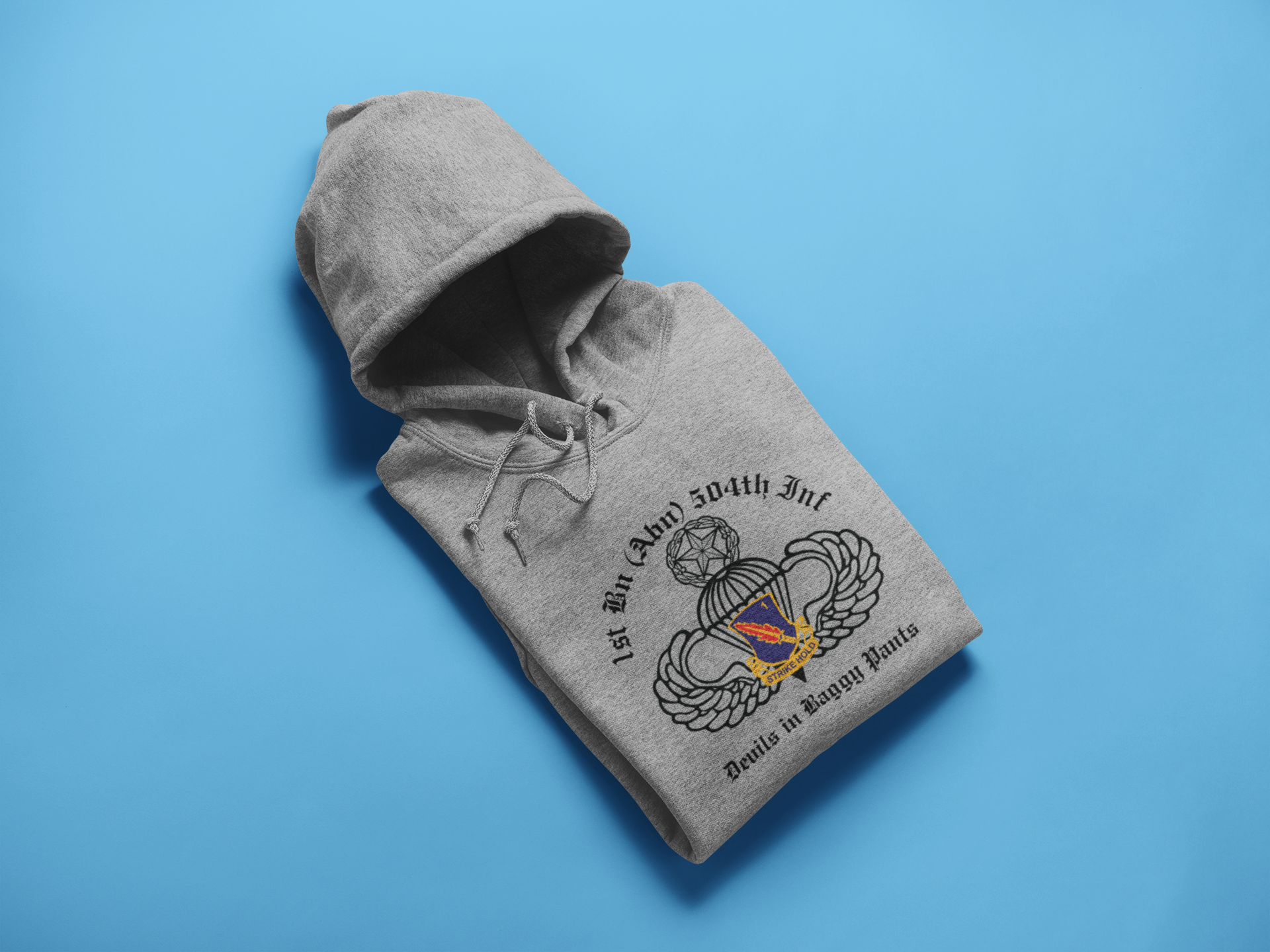 1-504 PIR Red Devils PT Hoodie - Honoring the US Army 82nd Airborne Division's Legacy - Shamrock Collective