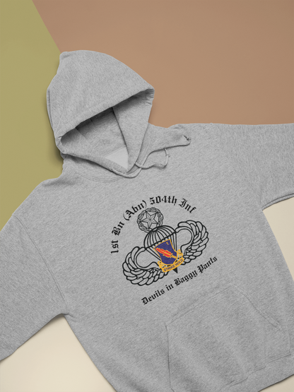 1-504 PIR Red Devils PT Hoodie - Honoring the US Army 82nd Airborne Division's Legacy - Shamrock Collective