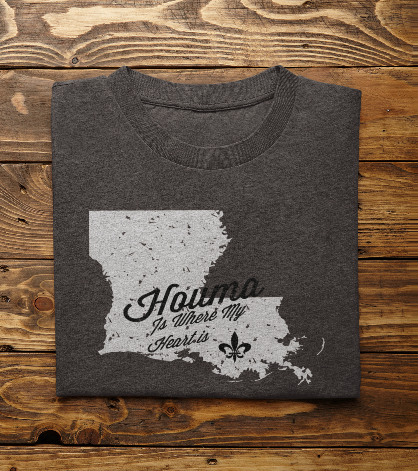 Houma Is Where My Heart Is T-Shirt | Louisiana Collection | Terrebonne Parish - Shamrock Collective