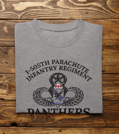 1-505 PIR PT Shirt - 82nd Airborne Panthers T-Shirt | H-Minus US Army Military Physical Fitness - Shamrock Collective