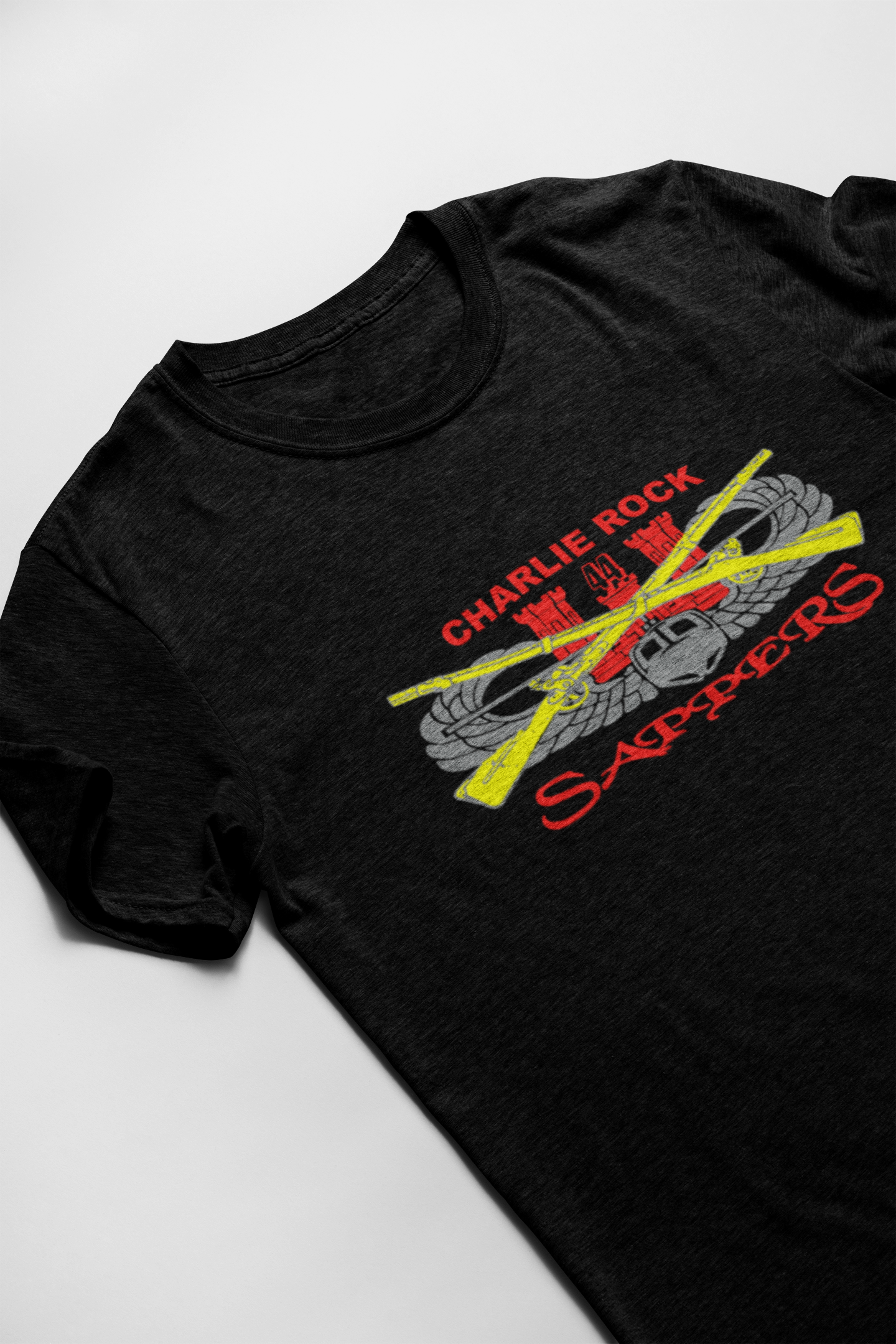 Charlie Rock 44th Engineers PT T-Shirt - Essayons | Army PT Shirts - Shamrock Collective