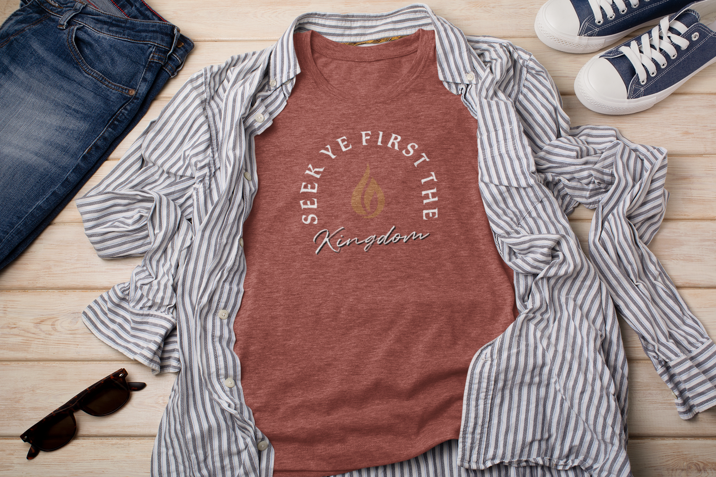 Seek Ye First T-Shirt | Christian Tee | Ministry Apparel - Shamrock Collective