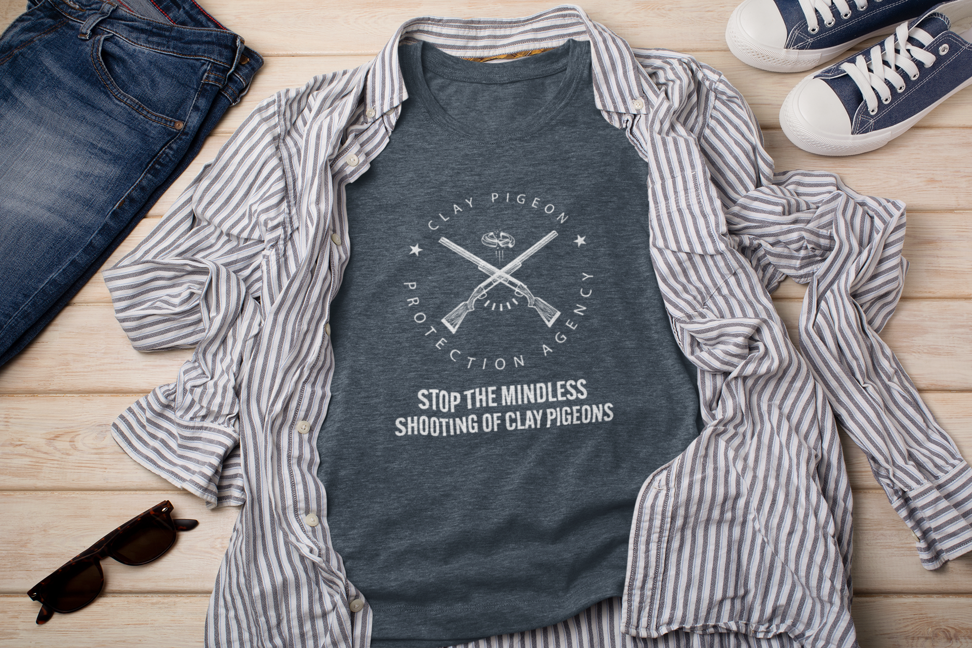Clay Pigeon Protection Agency T-Shirt | 2nd Amendment | FVBV Apparel - Shamrock Collective