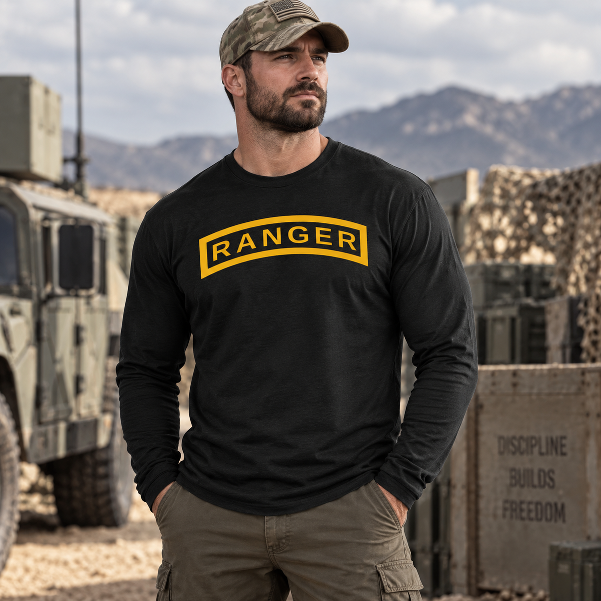 Ranger Tab Long Sleeve T-Shirt | Next Level 3601