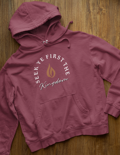 Seek Ye First Hooded Sweatshirt | Christian Hoodie | Ministry Apparel - Shamrock Collective
