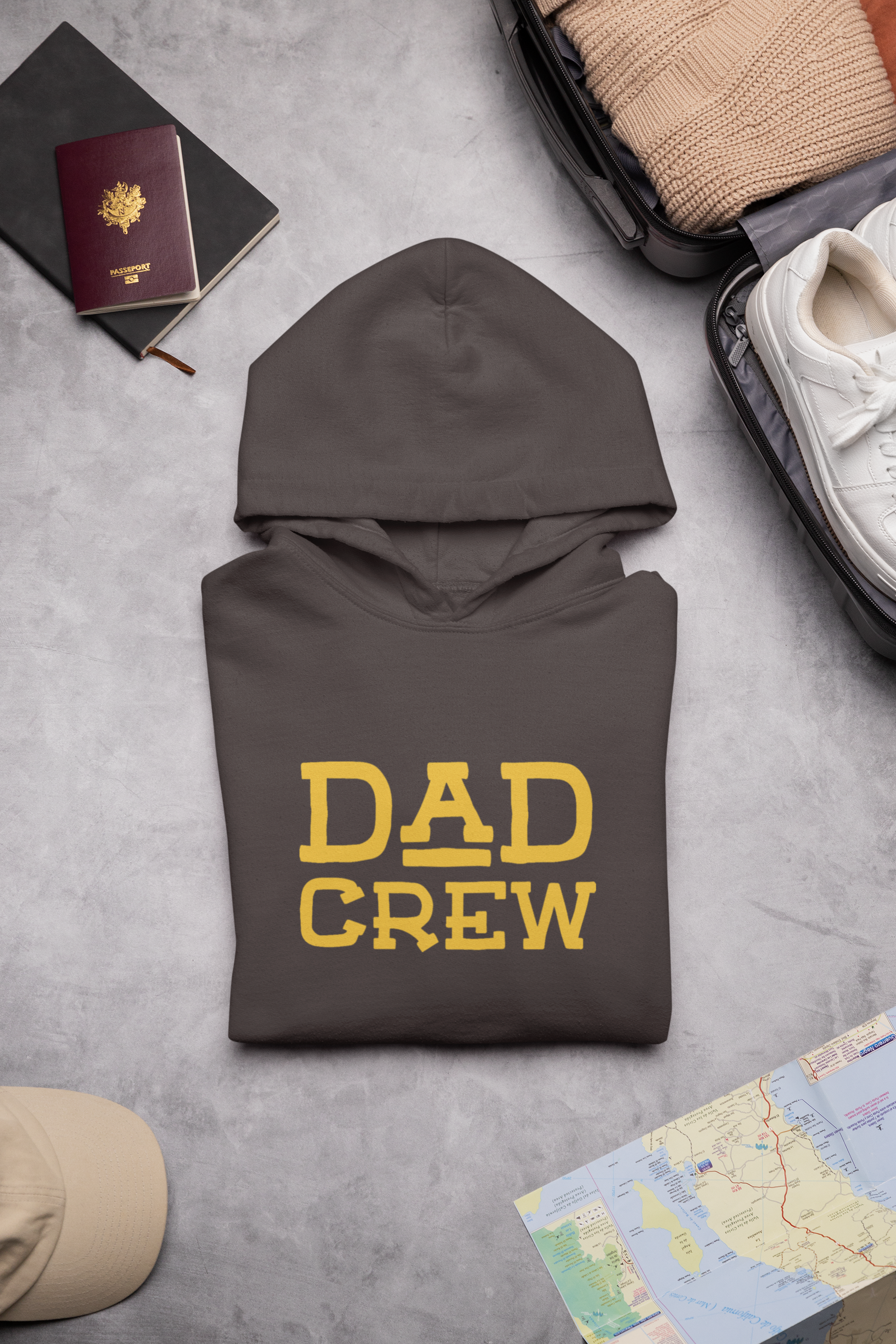 Dad Crew Hoodie San Diego Baseball Edition- The Perfect Hoodie for Cool Dads - Shamrock Collective