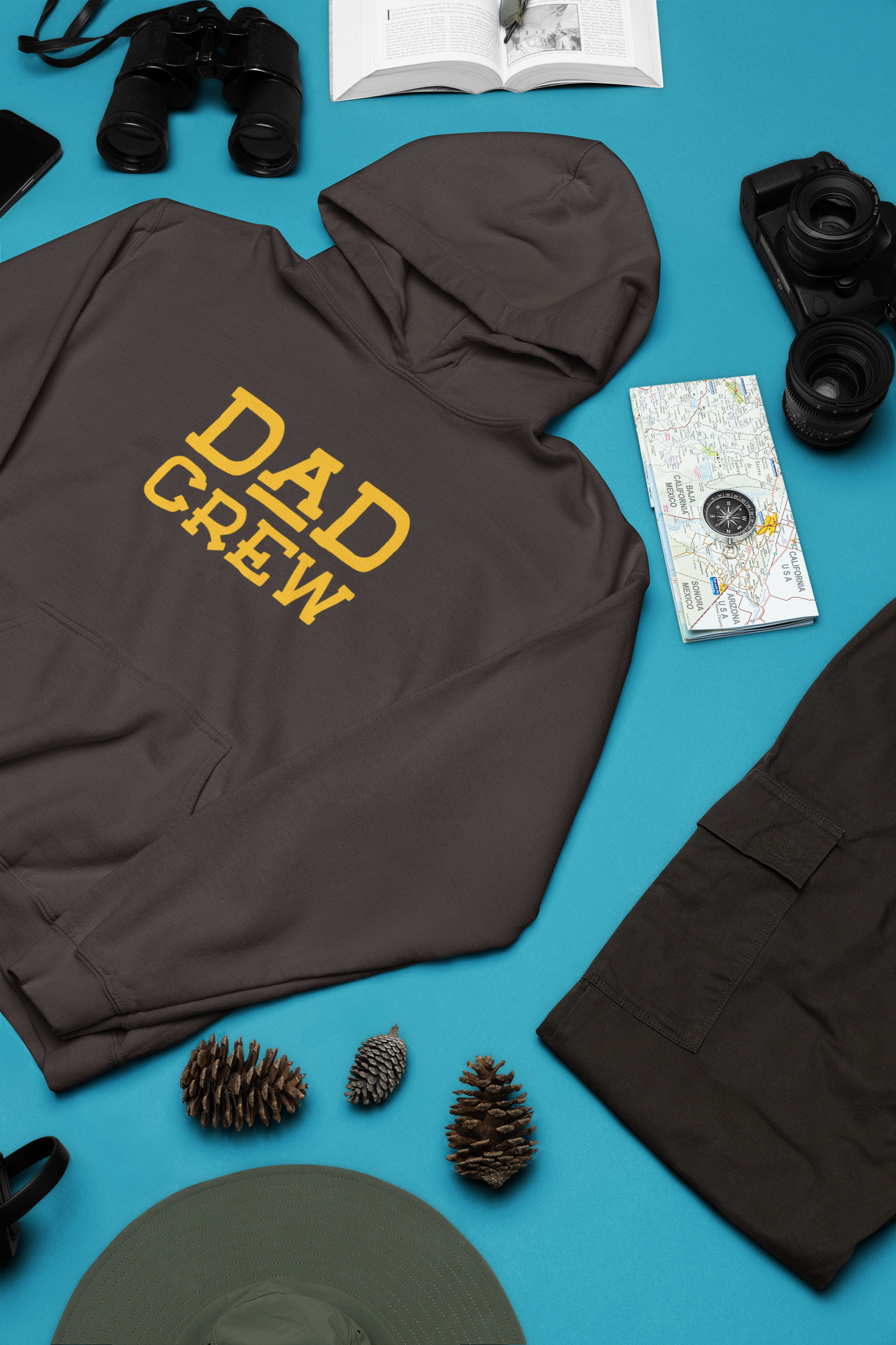 Dad Crew Hoodie San Diego Baseball Edition- The Perfect Hoodie for Cool Dads - Shamrock Collective